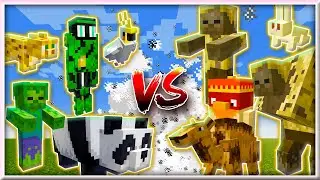 All Jungle Mobs vs All Desert Mobs | Minecraft Mob Battle