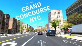 Grand Concourse Bronx New York City (NYC) North Bound | USA 4K