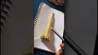 Realistic drawing | Burj Khalifa | #shorts #viral #trending