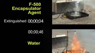 F-500 EA vs Water - Class B Fire Demo