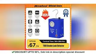 Mrcartool T100 Car Smoke Leak Detector Pipe Leak Locator with Built-in Pump Smoke Leakage Analyzer