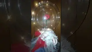 Lighted Rose Globe Stuffed Balloon