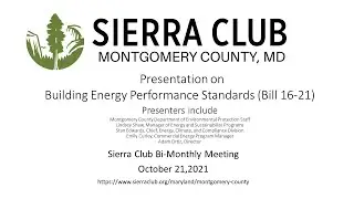 Building Energy Performance Standards in Montgomery County, MD (Bill 16-21)