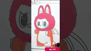 Cute Labubu. #asmrcoloring #coloring #satisfying | Relaxing Labubu Drawing for Kids 🎨✨
