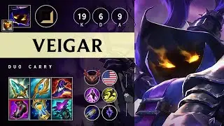 Veigar Carry vs Draven - NA Grandmaster Patch 25.21