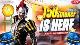 T50 SMOKER DAIMOND KING UNLIMTIED DAIMONDS GIVEAWAYS /  Road To 10k Subscribers❤ #freefire