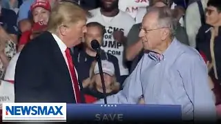 Former President Donald Trump makes an announcement in Iowa