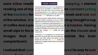 A Train Journey ।। Paragraphs/Essay.#English #Ambitious .