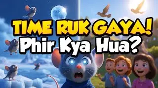 The Day Time Stopped ⏰🐭 Kids Moral Story in Hindi Cartoon Story for Children Learn Kindness
