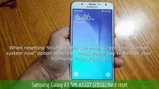 Samsung Galaxy A3 SM-A310Y (2016) Hard reset