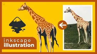 inkscape tutorial 2021 | giraffe logo design | giraffe illustration |  inkscape vector
