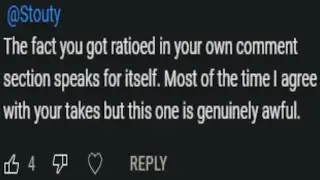 I was RATIO'd in my own comment section (analysis & debate)