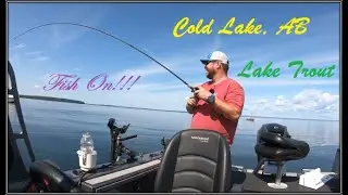 Jigging Lake Trout mid Summer on Cold Lake Alberta