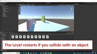 Unity | The level restarts if you collide with an Object - Script Included