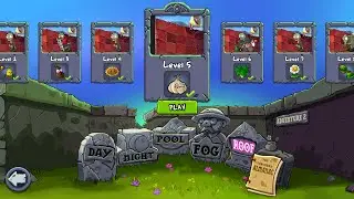 PLANTS VS ZOMBIES (ROOF) LEVEL 5