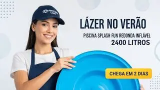 Piscina Splash Fun Redonda Infl&aacute;vel 2400 Litros Mor lazer familiar ver&atilde;o quintal