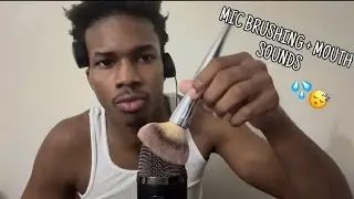 ASMR MIC Brushing🖌️ + Mouth sounds *extreme tingles*💦😴