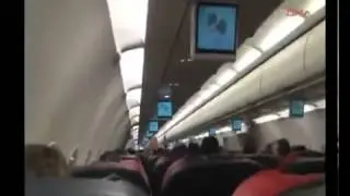 Turkish airlines plane engine catches fire