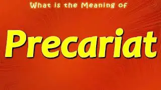 What is the Meaning of Precariat