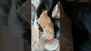 Crunchy Caramel Clay close-up #crunchycrumbles #minerals #clay #chalk #asmr