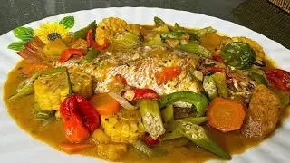Jamaican Style STEAMED FISH with Okra