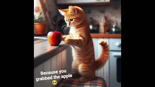 Cat with the forbidden apple. 🥺😭