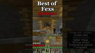 Stupid zombie Ai #minecraft #hardcore #fexs