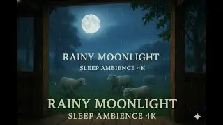Rainy Moonlight 🌧️ Sleep Ambience 4K: Deep Sleep Music with Rain Sounds for Insomnia.