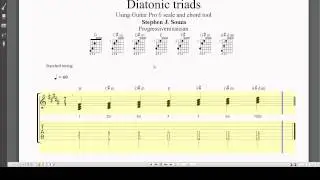 Guitar Pro 6 tutorial - Diatonic triads part 2