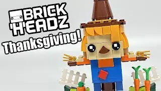 LEGO Thanksgiving Scarecrow BrickHeadz review! 2019 set 40352!