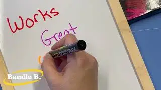 Bandle B. Liquid Chalk Markers work on Whiteboards and other surfaces.