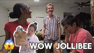 American trying Filipino food/JOLLIBEE yumburger here in INDIANA/Filipina living abroad