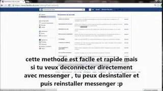 comment déconnecter de Messenger ?
