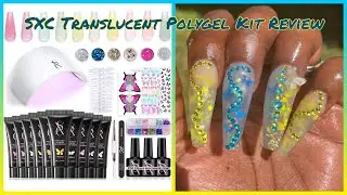 💛💙SXC Translucent Polygel Kit Review | Beginner Nail Tutorial | Encapsulated Glitters💛💙