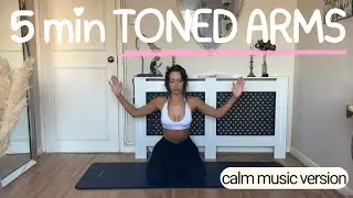 5MIN pilates arm workout // slim, toned & strong arms // beginner friendly // calm music version