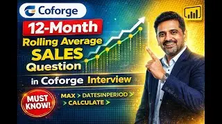 12-Month Rolling Average Sales in Power BI | DAX Interview Question Asked in Coforge