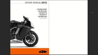 KTM 1190 RC8 R Service Workshop Repair Manual Download PDF