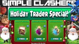 *FREE BOOK OF BUILDING FROM TRADER*NEW EVENT Holiday Trader Special GIFT#ClashofClans#SimpleClashers