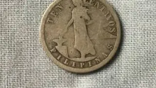 USPHILIPPINES SILVER COINS 10CENT 1907S, 1908S, 1914M, 1917B, 1918M, 1935M, 1945D