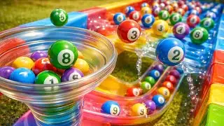 Marble Run Race ASMR Rollercoaster – Calm and Mesmerizing Stone Movement