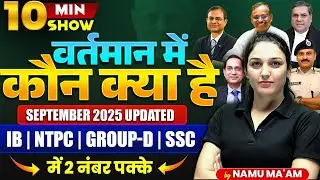 वर्तमान में कौन क्या है | SEPTEMBER 2025 UPDATED | NEW APPOINTMENTS IN INDIA |10 MIN SHOW NAMU MAM |