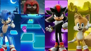 TILES HOP. Sonic the hedgehog 🆚 Knuckle 🆚 Shadow 🆚 Tails. Who will win? 🤔🤔🤔