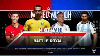 WWE 2K25 - Lionel Messi Vs Cristiano Ronaldo Vs Mbappe Vs Zlatan | 4K