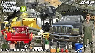 CLEARING AREA & BUILDING TWO GREENHOUSES | Animals on RIVERBEND | Farming Simulator 25 | Episode 42