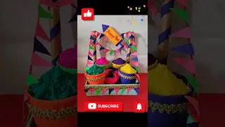 Holi Craft Ideas🌟#diy#holi#holicelebration#holicraft#holicraftideas#gulal#rang#festival#craft#shorts