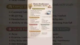 Gluten warning signs your body is begging you to notice 🌾⚠️  #GlutenIntolerance #healthyliving