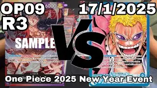 [OP09] St 10 Red Purple Luffy vs Blue Doflamingo R3 | One Piece TCG Gameplay
