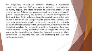 The Relationship between Financial Development, Economic Growth, and Inflation Evidence from Southea