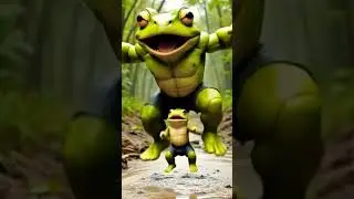 Baby Hulk vs Frog &ndash; Swamp Chaos Begins#SwampFight #FrogVsHulk #ComedyClash #shortsfeed