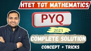 HTET TGT Mathematics 2023 Paper Solution | Complete Analysis | Most Important for HTET 2026
